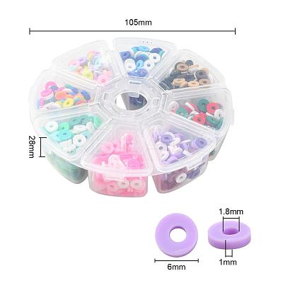 1200Pcs 8 Colors Handmade Polymer Clay Beads CLAY-YW0001-15B-1