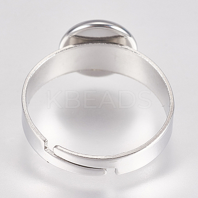 Non-Tarnish 304 Stainless Steel Pad Ring Settings X-STAS-G173-19P-8mm-1