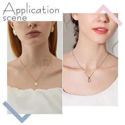 10Pcs 2 Colors 0.9MM 304 Stainless Steel Snake Chain Necklaces STAS-AR0002-64-1