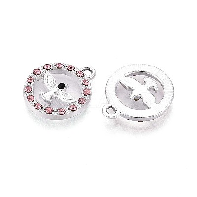 Rack Plating Alloy Rhinestone Pendants PALLOY-T091-22B-G-1-1