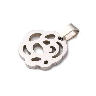 304 Stainless Steel Pendants STAS-P393-02P-1