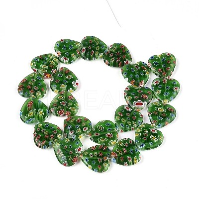 Handmade Millefiori Glass Beads Strands LAMP-T021-29E-1