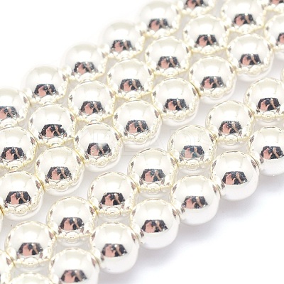 Electroplate Non-magnetic Synthetic Hematite Beads Strands G-L485-01B-S-1