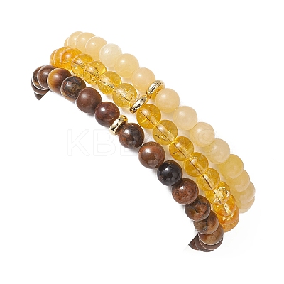 Natural & Synthetic Mixed Gemstone & Cultured Freshwater Pearl Beads Stretch Bracelets for Women BJEW-JB13205-02-1