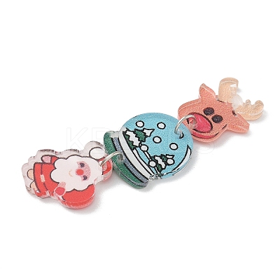 Christmas Printed Acrylic Big Pendants LS-MACR-F086-03B-1