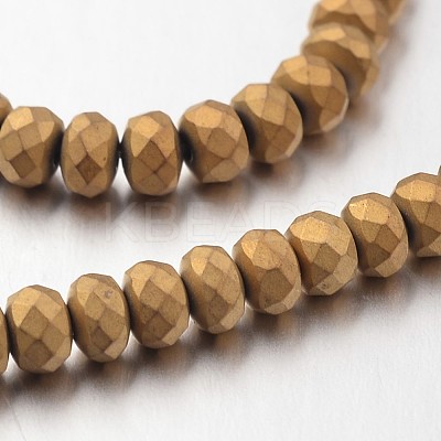 Electroplate Non-magnetic Synthetic Hematite Bead Strands G-F300-48B-F03-1