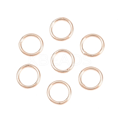 Brass Closed Jump Rings KK-D257-01RG-08-1