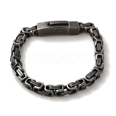 316 Surgical Stainless Steel Byzantine Chain Bracelets BJEW-Q349-02B-1