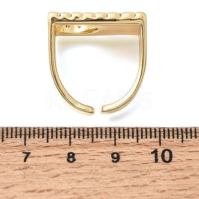 Brass Cuff Open Rings for Women RJEW-F215-10G-1