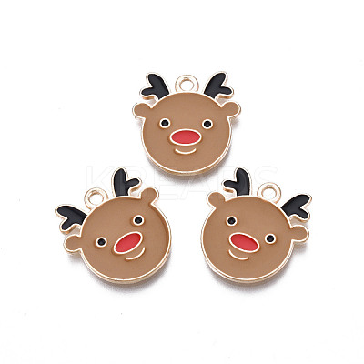 Christmas Alloy Enamel Pendants ENAM-Q442-48B-1