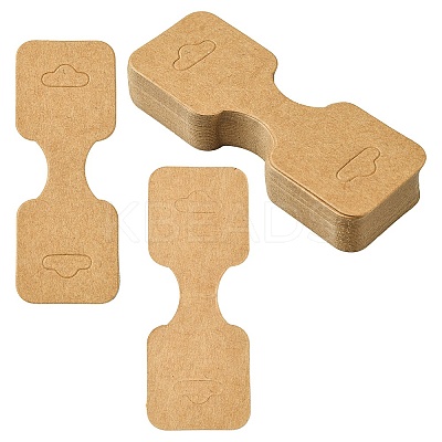 Kraft Paper Fold Over Jewelry Display Cards with Hanging Hole CDIS-YW0001-12-1