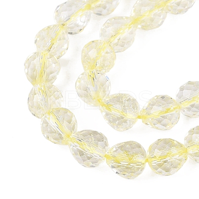 Crackle Transparent Glass Beads Strands GLAA-N068-04A-05-1