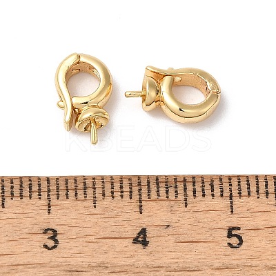 Brass Fold Over Clasps LS-KK-H483-16G-1
