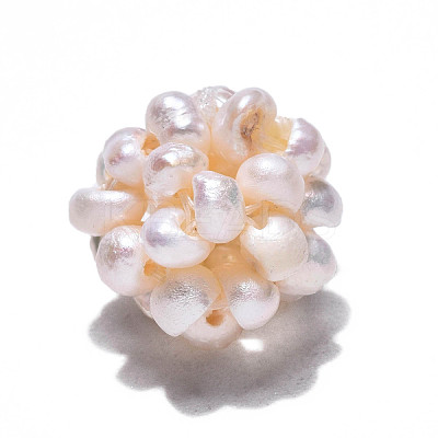 Round Natural Cultured Freshwater Pearl Beads PEAR-N020-05C-1