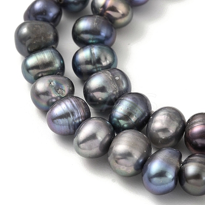 Dyed Natural Cultured Freshwater Pearl Beads Strands PEAR-A006-29A-1