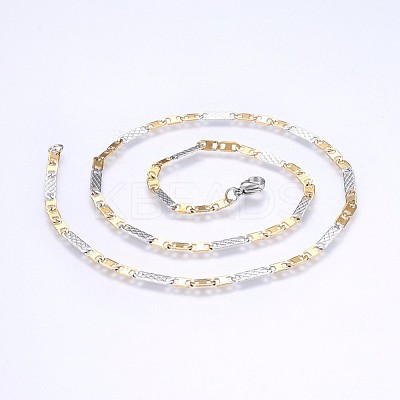 304 Stainless Steel Mariner Link Chains Necklaces NJEW-P223-08GP-1