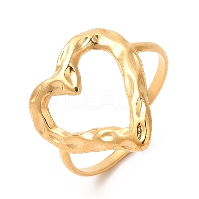 Ion Plating(IP) 201 Stainless Steel Open Cuff Ring LS-RJEW-E063-51G-1