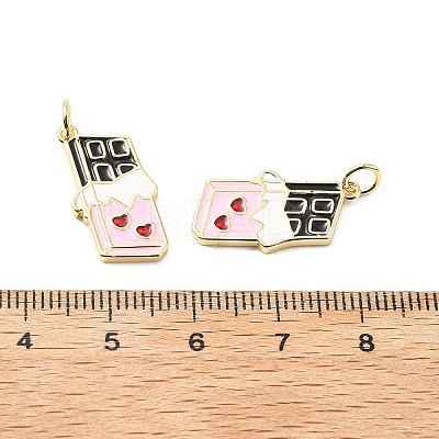 Brass Enamel Pendants KK-L237-013G-1