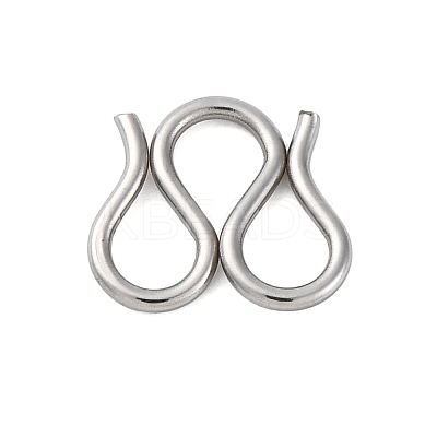 304 Stainless Steel S-Hook Clasps STAS-Z048-06P-01-1