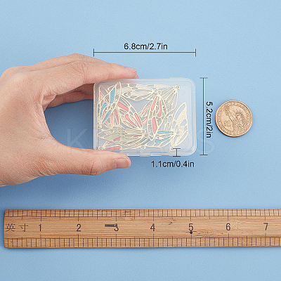 20Pcs 5 Colors Zinc Alloy Enamel Pendants ENAM-SC0002-62-1