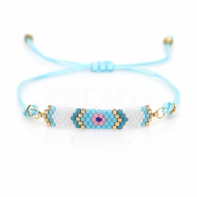 Glass Seed Braided Bead Bracelet LS-BJEW-A121-52-1