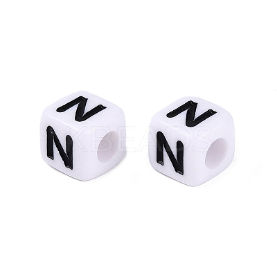 Opaque Acrylic Beads SACR-N020-04A-N-1