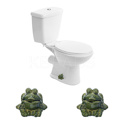 Resin Cute Frog Covers Toilet Bolts DJEW-WH0042-69-1