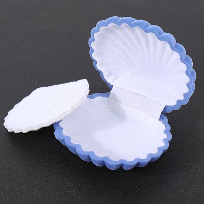 4Pcs Shell Shaped Velvet Jewelry Storage Boxes VBOX-DJ0001-02D-1