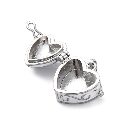 Brass Enamel Locket Pendants KK-F894-15P-01-1