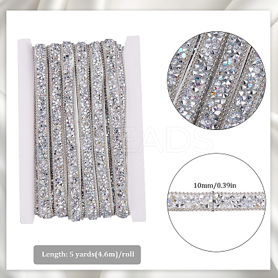 5 Yards Self Adhesive Resin Rhinestone Tape DIY-SP0002-49E-1