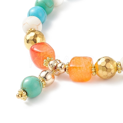 7Pcs 7 Style Natural Dyed Malaysia Jade & Agate & Glass Seed Beaded Stretch Bracelets Set BJEW-JB08892-01-1