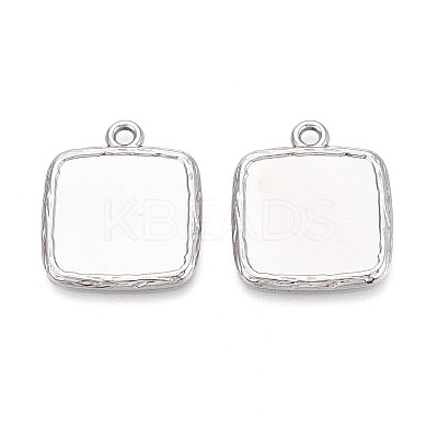 304 Stainless Steel Pendant Cabochon Settings STAS-N108-74P-1