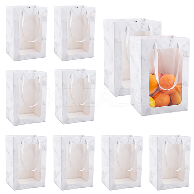 Flower Bouquet Paper Gift Bags ABAG-WH0005-46C-05-1