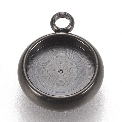 304 Stainless Steel Pendant Cabochon Settings STAS-K202-03C-B-1