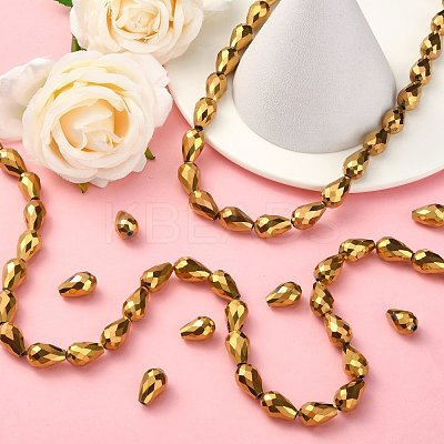 Electroplate Glass Beads Strands EGLA-D017-15x10mm-3-1