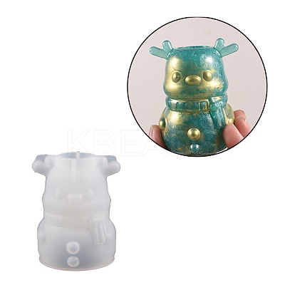 Christmas DIY Candle Holder Silicone Statue Molds DIY-F141-01B-1