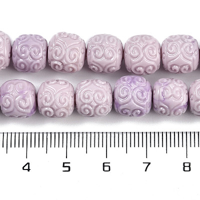 Synthetic Shell Dyed Carved Beads Strands SHEL-K007-11-1