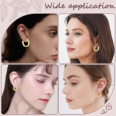 5 Piars 5 Style Brass Micro Pave Clear Cubic Zirconia Hoop Earrings EJEW-BBC0001-99-1