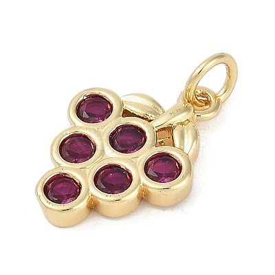 Rack Plating Brass Micro Pave Cubic Zirconia Pendants LS-KK-H509-16G-1