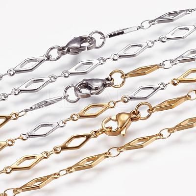 304 Stainless Steel Chain Necklaces STAS-P164-35-1