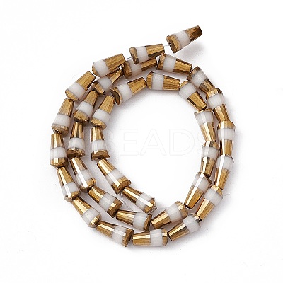 Electroplate Glass Beads Strands EGLA-L035-HR02-1