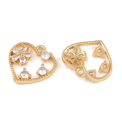 Brass Micro Pave Cubic Zirconia Pendants KK-F910-12G-1
