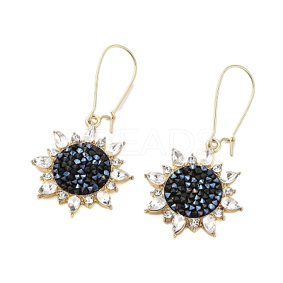 Alloy Rhinstone Hoop Earrings LS-EJEW-K280-02-1