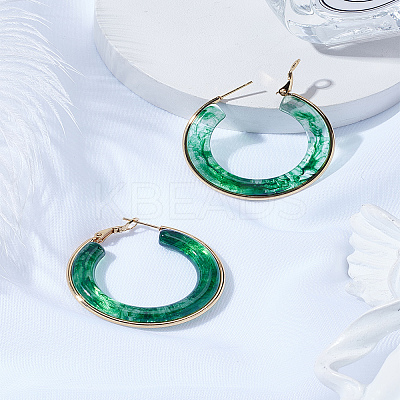 1 Pair 304 Stainless Steel Hoop Earrings For Women EJEW-LP0011-06D-1