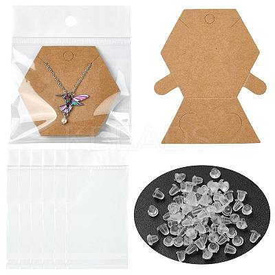 40Pcs Paper Jewelry Display Cards CDIS-FS0001-32C-1