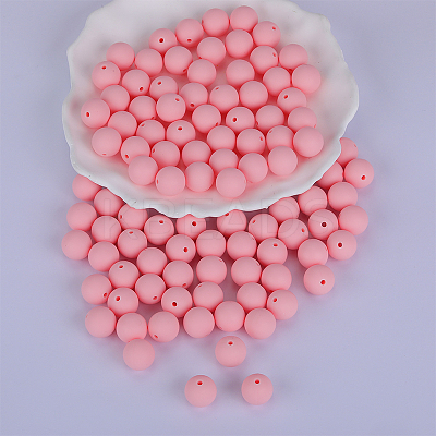 Round Silicone Focal Beads SI-JX0046A-47-1