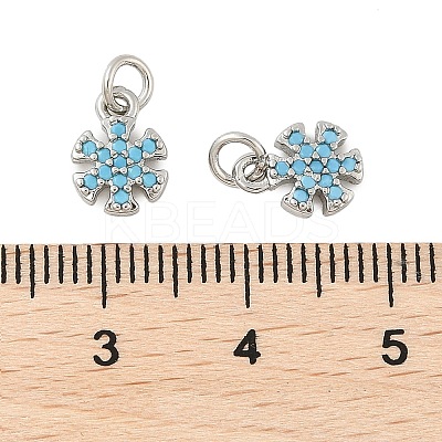 Brass Micro Pave Cubic Zirconia Pendants KK-U056-12P-1
