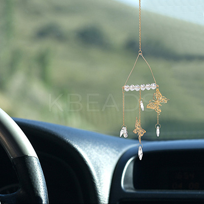 3Pcs 3 Styles Crystal Glass Teardrop Suncatchers Prisms Car Hanging Pendant Decorations HJEW-PH01676-1