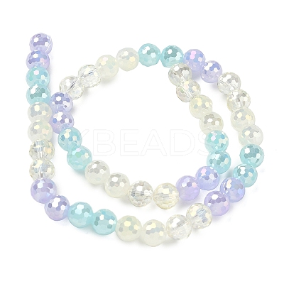 Electroplate Glass Beads Strands EGLA-D300-06-8mm-12-1