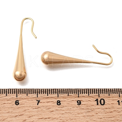 Brass Teardrop Dangle Earrings for Women EJEW-A154-01A-G-1